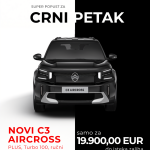 Black Friday Akcija: Citroën C3 Aircross Plus – metalik crna boja za svega 19.900 €!